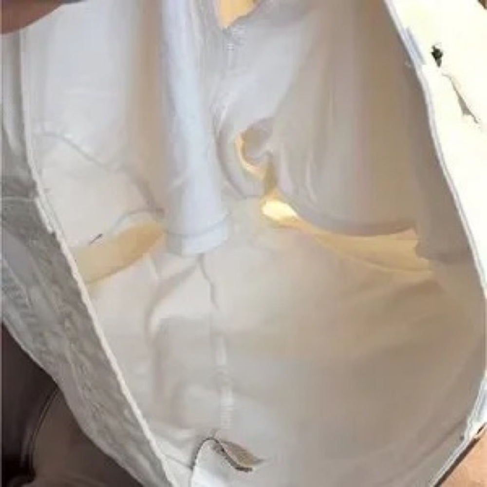 White Denim Mini Skirt - Classic Casual - Picture 4 of 5